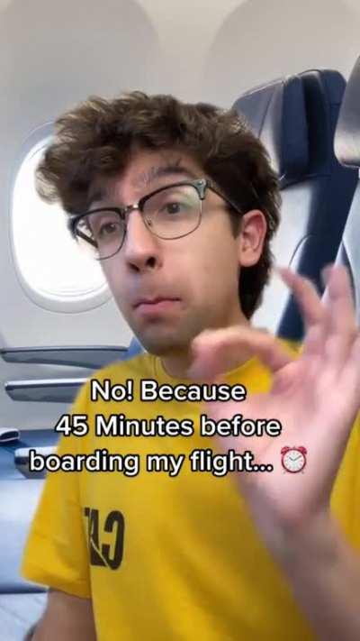 Tiktokker recommends to followers that they get row of seats on plane to themselves by booking entire row, and then canceling just before the flight