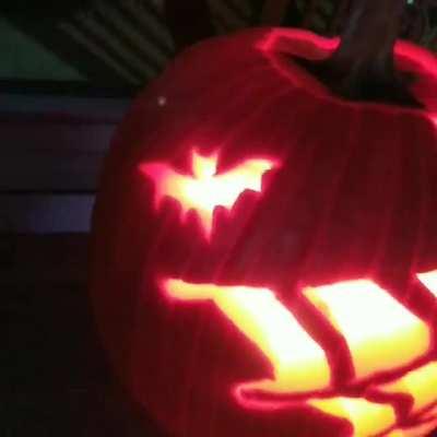 My pumpkin I carved today.