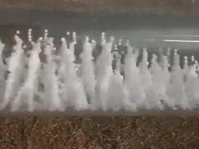 Styrofoam reacting to different sound frequencies