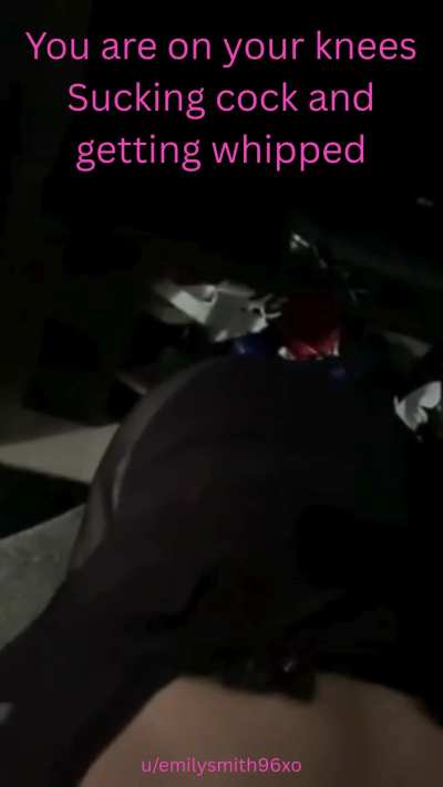 Rough blowjob for sissy Emily's training