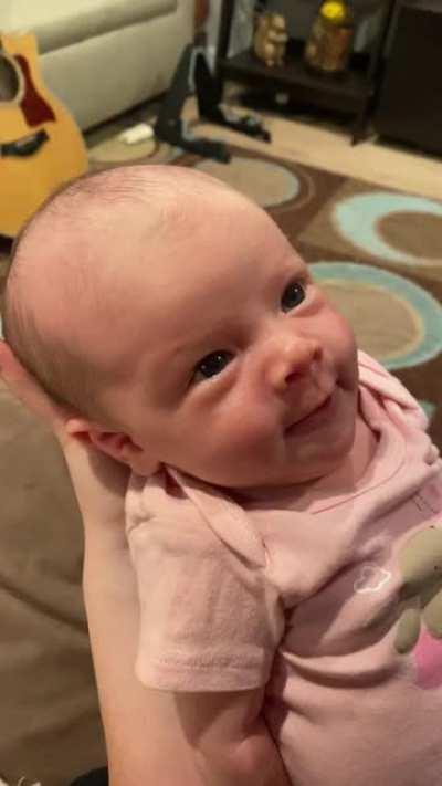 My daughter’s first smile