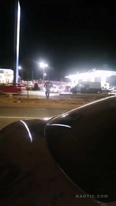 Guy returns with beer, then gets hit by car