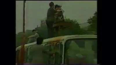 Whenever you encounter a Tiananmen Square “peaceful protesters” post, just show them this video of protesters armed to the teeth before the tanks fired a shot.