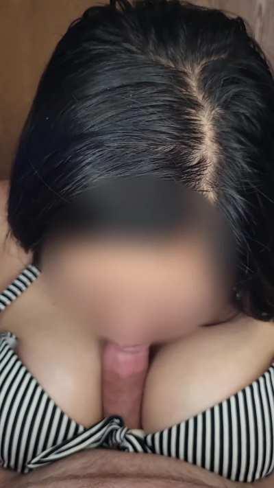 When I catch guys staring at my tits by the hotel pool I like to invite them back to my room to service their cock 😈