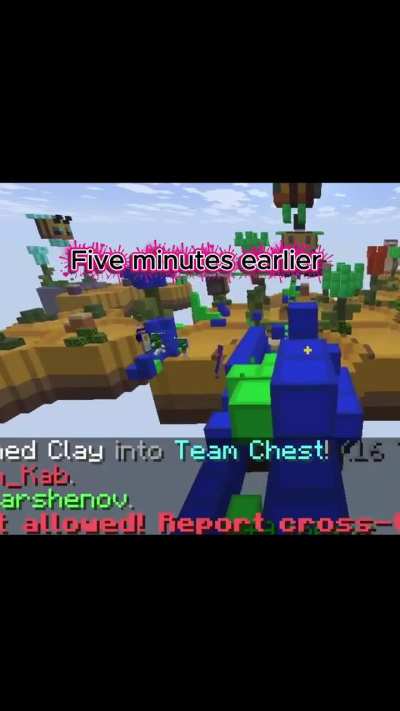 Bro got hit with a flashback lmao!!! LACKING #minecraft