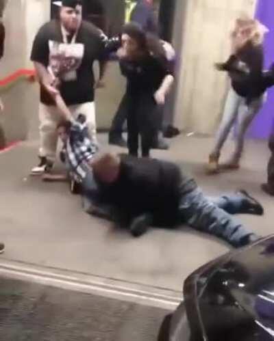 A bunch of cool guys and gals plus puke