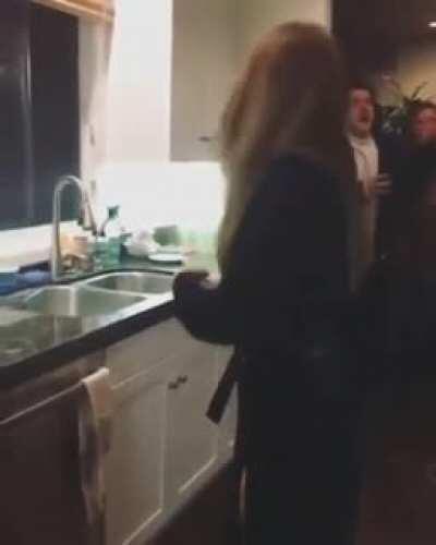 To celebrate the New Year, here's Liz celebrating her birthday...