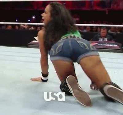AJ Lee Ass Crawl