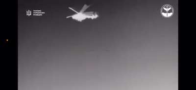 Ukrainian sea drone shoots down a Russian Attack Helicopter