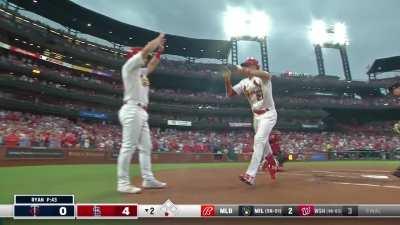 [Highlight] [Highlight] Lars Nootbar takes Joe Ryan deep to the tune of 411 ft to give the Cardinals a 4-0 lead