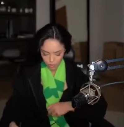 Valkyrae in a black top