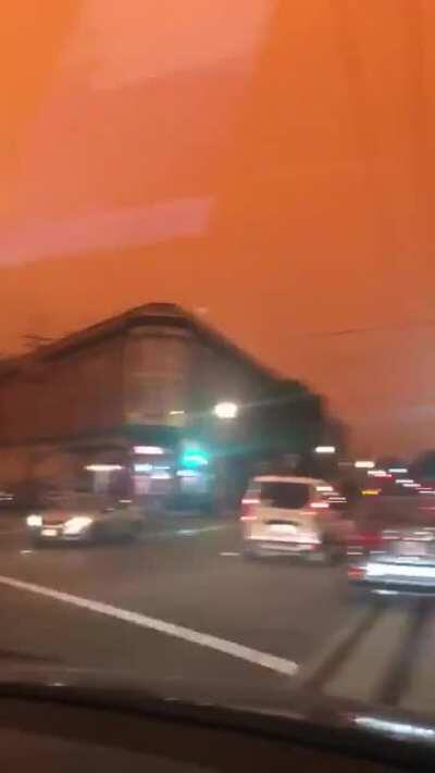 Thank you Pyro. (This San Francisco at 8:40 am. It is orange because of the fires)