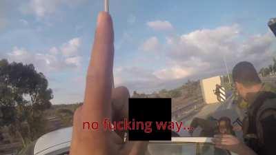 [7 OCT] ham-ass jihadi shoots himself in the leg while taking a hostage