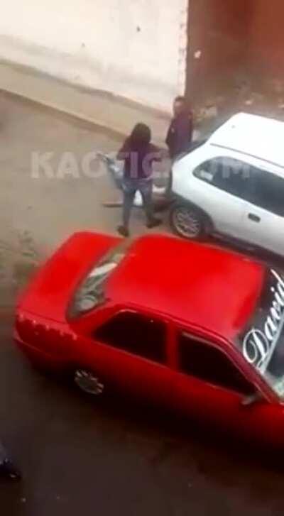 Woman gets head bashed over concrete again & again