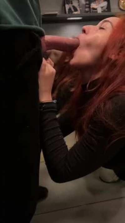 [OC] Sucking this big cock, who wants to be the next one??