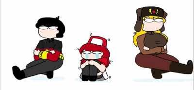 Poor Polska stuck between 2 jerks.