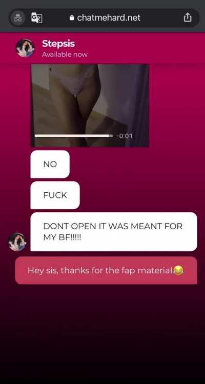 Stepsis accidentally sends you a video