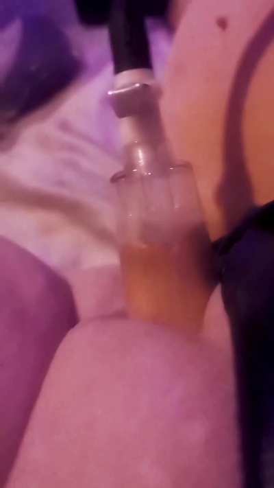 Fucking my clit pump again!