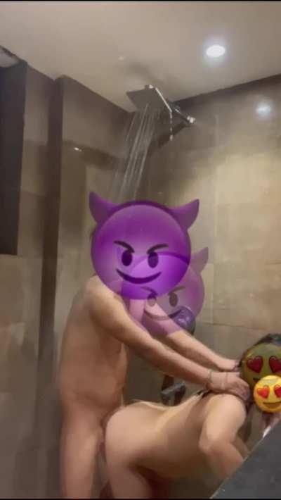 Doggystyle under shower