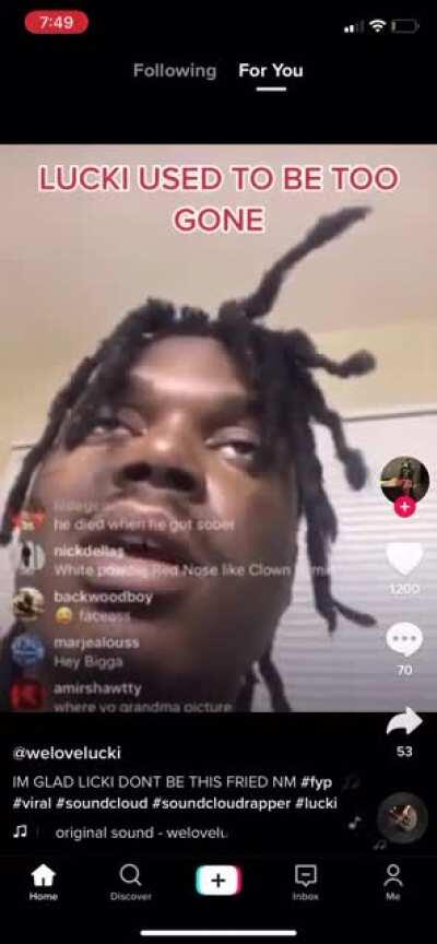 LUCKI AHH USED TO BE A MF LEAN ZOMBIE😭😭😭