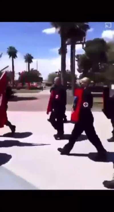 Nazis March around town harassing people in Phoenix, AZ