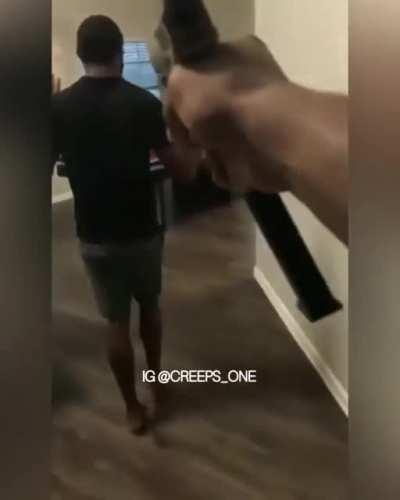 Sneaks into an ex-cop's house. Doesn't end well.