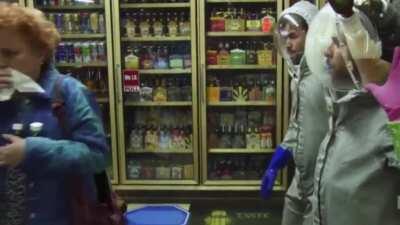 When you go the store and someone is in your personal space.