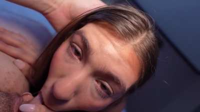 Love the sound she makes when I push her head down on my cock