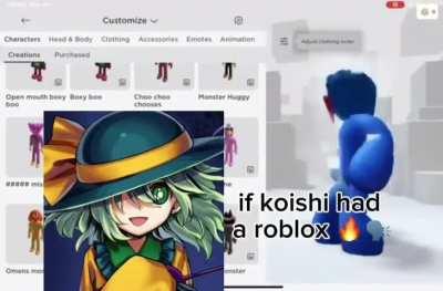 4Kids ass Koishi dub oh nah💀 (koishi definitely plays roblox tho)