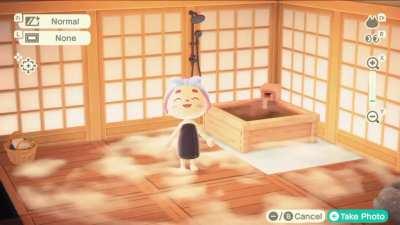 Thought people would like this idea of adding the wooden-deck rug to the cloud flooring as it creates the perfect sauna room!