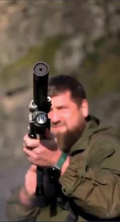 Commander of Russian TikTok battalion at it again fighting an invisible enemy straight above the cameraman