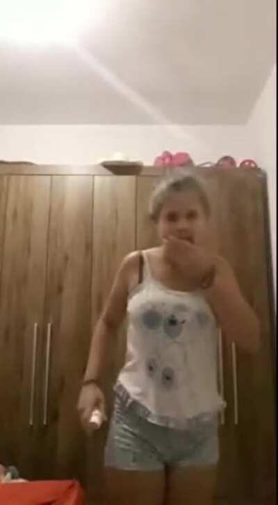 This girl is trying to look like Charmander