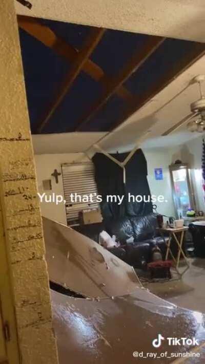 Storm took their entire roof and ceiling clean off