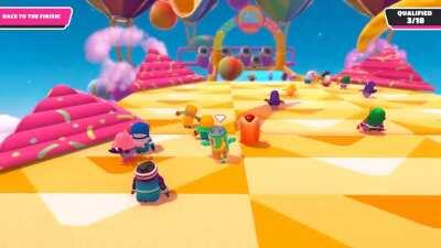 For the first time I wasn't the last one in Fruit Chute. Yea.