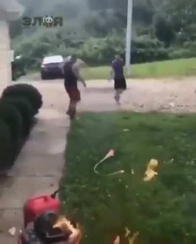 Dumb bastards play with fire