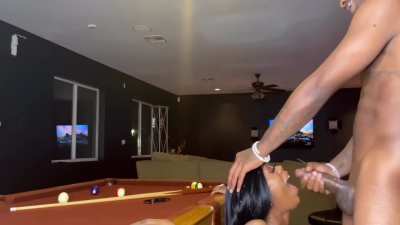 She Gets Fucked On The Pool Table