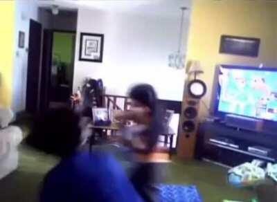 Child playing a little too far (sorry for trash quality)