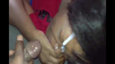 Sucked the dick with so much confidence only to run from the facial - Link in comments for full clip