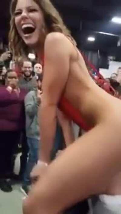 Porn Star rides a disabled fan