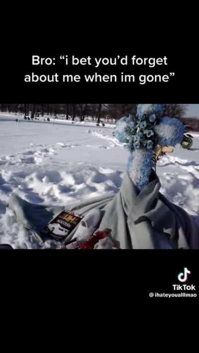 man cries over his friendâs grave :(