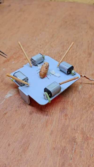 DC motor Bug Trap with 4 sticks