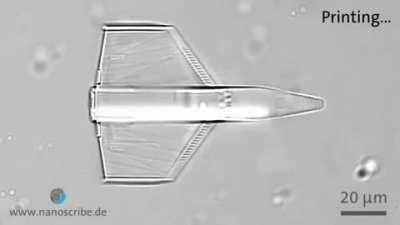 3D Microprinter Builds Spaceship Thinner Than A Human Hair In 50 Seconds⁠