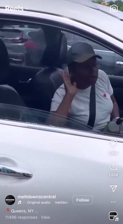 selfish woman blocks handicap ramp 