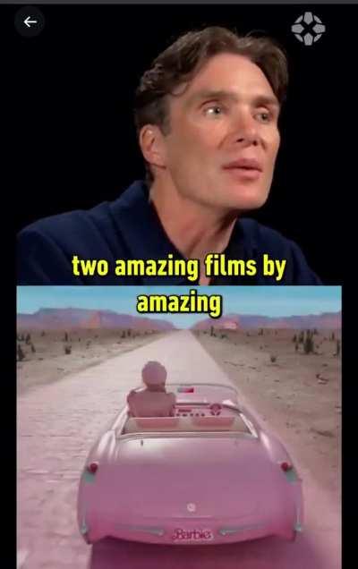 Cillian Murphy will âbe going to see Barbie 100%â and âcanât wait to see it.â