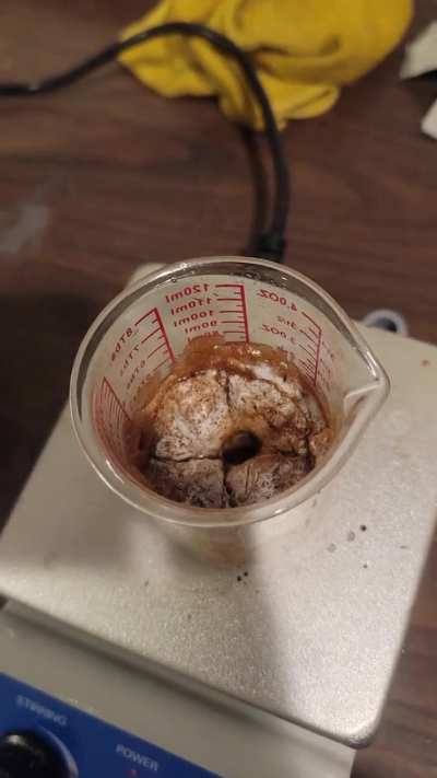 Was boiling off water from a dessicant... And it started breathing in a very discomforting way