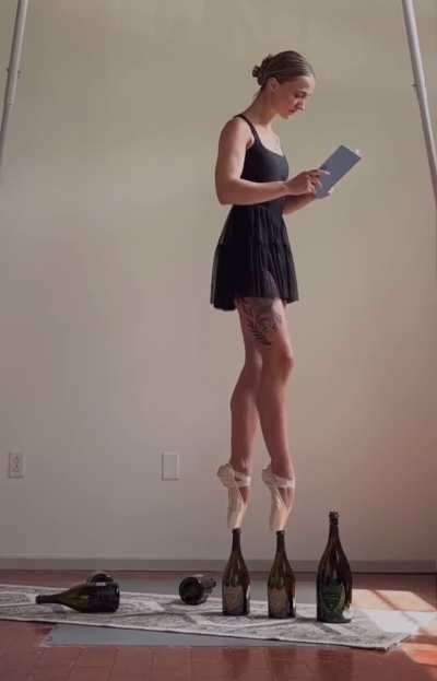 The Art of Pointe bottle walking.