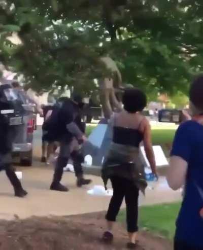 Police and Unknown people stealing and destroying supplies of peaceful protesters.