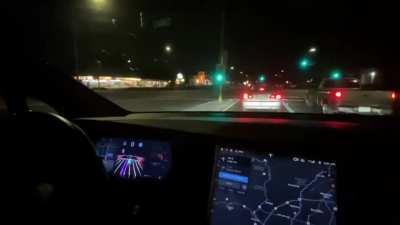 FSD left turn (video)