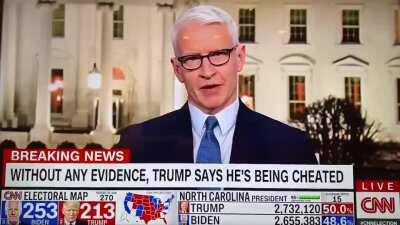 Anderson Cooper calls Trump an obese turtle on it's back, flailing
