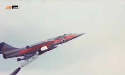 How about a weird way to get them airborne? Luftwaffe expirementing with ZELL (Zero-length launch) on a F-104. The US and Russia also expiremented with ZELL.